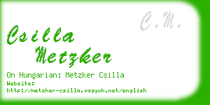 csilla metzker business card